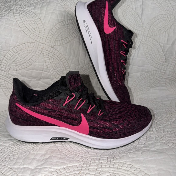 Nike Shoes - Nike Womens Air Zoom Pegasus 36 Black Pink Blast Berry AQ2210-009 Size 6